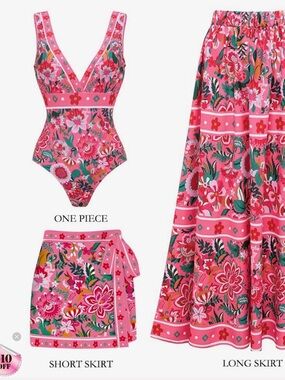 Floral Swimsuit - three piece set!!